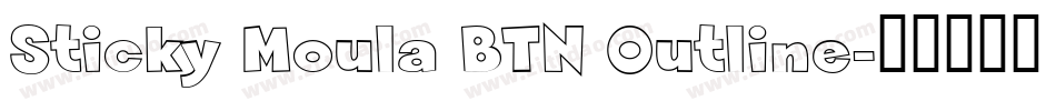 Sticky Moula BTN Outline字体转换